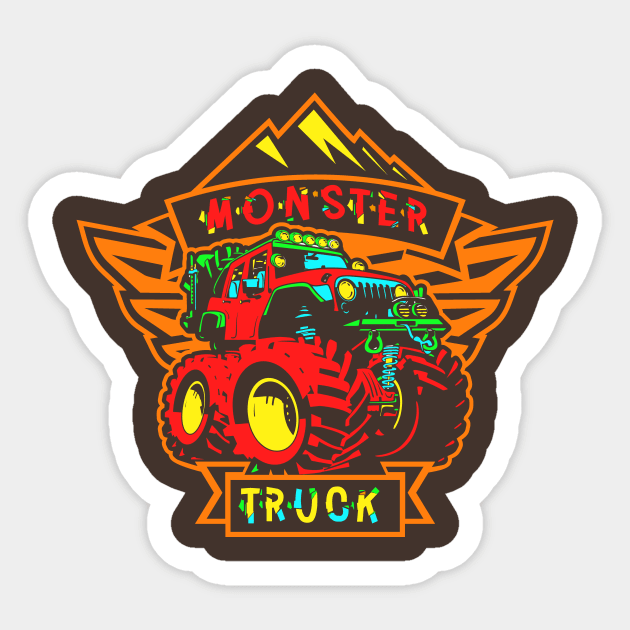 Monster Truck Sticker by black8elise